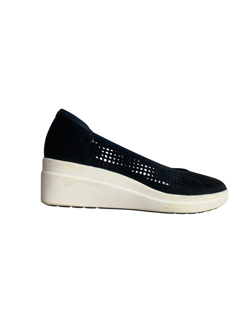 Naturalizer Black Sam2 Wedge Pumps Sporty Preppy Casual Comfortable Blokecore - Picture 5 of 8